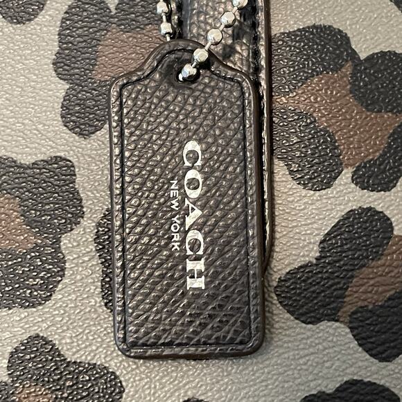 Coach Black and Brown Leopard Print Tote - Picture 4 of 16